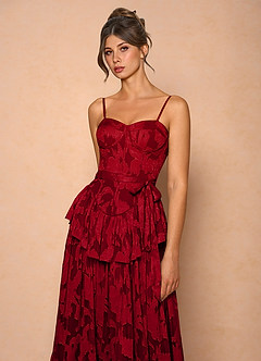 Emery Ruby Red Midi Dress image5
