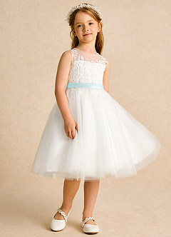 Azazie Lettie Flower Girl Klänningar Klänning Balklänning i Spets image4