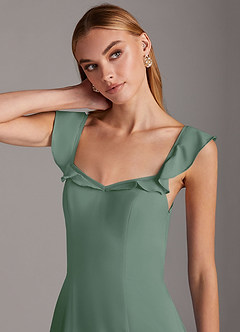 Azazie Arela Final Sale Black A-Line Ruched Stretch Chiffon Dress image7