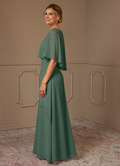 Azazie Bowie Mother of the Bride Dresses Eucalyptus A-Line Chiffon Dress image4