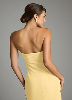 Azazie Saylor Bridesmaid Dresses Butter Mermaid Strapless Chiffon Dress image9