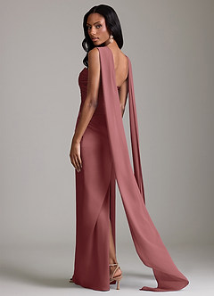 Azazie Sonora Brudtärnklänningar Klä av Tubklänning i Stretch Satin Axelbandslös Ametist image2