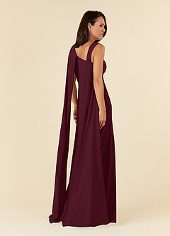 Azazie Franchesca Mère de la mariée Robes Robe Sirène en Mousseline extensible Plissée Cabernet image3