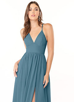 Azazie Aaida Bridesmaid Dresses Bermuda A-Line Corset Chiffon Dress image6