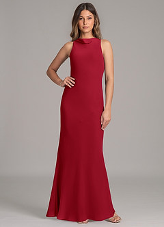 Azazie Allettie Bridesmaid Dresses Scarlet Mermaid Chiffon Dress image1