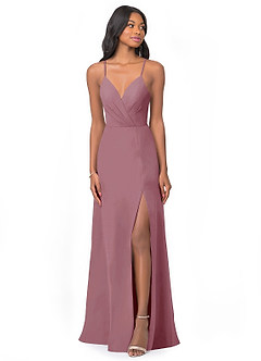 Azazie Everleigh Bridesmaid Dresses Vintage Mauve A-Line Sweetheart Pleated Chiffon Dress image1