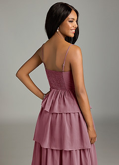 Azazie Kaiden Bridesmaid Dresses Vintage Mauve A-Line Sweetheart Neckline Chiffon Dress image7