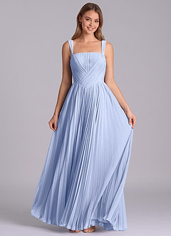 Azazie Mina Jurken voor bruidsmeisjes Jurk van Chiffon met A-Lijn Geplooid Ijs image4