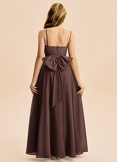 Azazie Bear Junior Vestido de Ganache de Gasa de Corte en A con Plisado image2