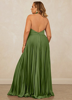 Christian Siriano Bridal for Azazie 1007 Bridesmaid Dresses Juniper A-Line Pleated Stretch Satin Dress image11
