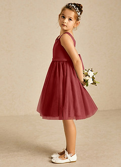 Azazie Sarina Final Sale Black A-Line Bow Tulle Dress image4