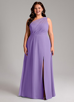 Azazie Phaedra Bridesmaid Dresses Tahiti A-Line One Shoulder Chiffon Dress image7
