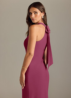 Azazie Doretta Bridesmaid Dresses Mulberry Mermaid Pleated Chiffon Dress image6