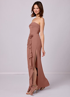 Barbie ♥ Azazie Bridesmaid Dresses Cedar Rose Sheath Strapless Chiffon Convertible Dress image2