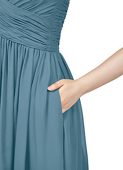 Azazie Angie Jurken voor bruidsmeisjes Jurk van Chiffon met A-Lijn Korset Bermuda image6