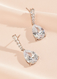 front Vintage Rhinestone Drop Earrings