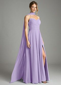 Azazie Ayla Abiti da Damigella Abito A-Line in Chiffon Scollo a Cuore Lilla image1