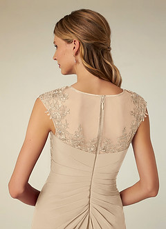 Azazie Libby Mother of the Bride Dresses Champagne A-Line Scoop Sequins Chiffon Dress image6