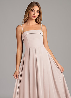 Azazie Lucienne Brudtärnklänningar Klänning av A-Linje i Chiffong Axelbandslös Rosenblad Konvertibel image7