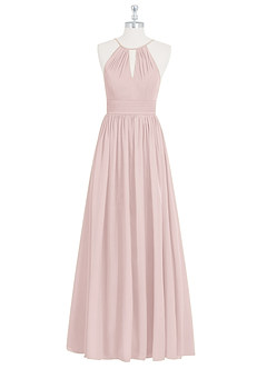 Azazie Cherish Bridesmaid Dresses Blushing Pink A-Line Pleated Chiffon Dress image6