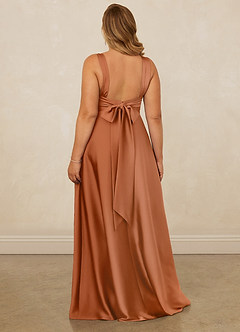 Christian Siriano Bridal for Azazie 1001 Bridesmaid Dresses Copper A-Line Sweetheart Neckline Stretch Satin Dress image12