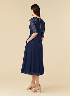 Azazie Gracelyn Abiti per la Madre della Sposa Abito A-Line in Pizzo Marino Scuro image4