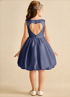 Azazie Nirvana Jurken voor bloemenmeisjes Baljurk Jurk van Mat Satijn Ruches Stormachtig image1