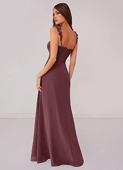 Barbie ♥ Azazie Bridesmaid Dresses Sangria A-Line Sweetheart Neckline Chiffon Dress image2