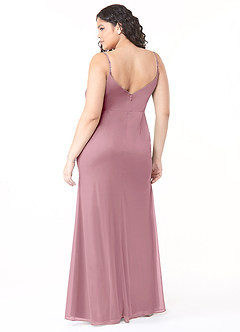 Azazie Deandra Bridesmaid Dresses Vintage Mauve Mermaid Pleated Mesh Dress image6