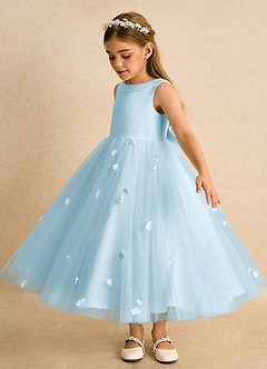 Azazie Angel Flower Girl Klänningar Klänning Balklänning i Tyll Rosett image4