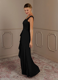 Azazie Edelin Mother of the Bride Dresses A-Line Sweetheart Neckline Pleated Mesh Floor-Length Dress image5