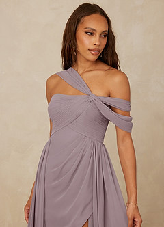 Christian Siriano Bridal for Azazie 1014 Bridesmaid Dresses Dusk A-Line Off the Shoulder Chiffon Dress image7