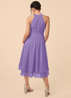 Azazie Linna Junior Tahiti A-Line Pleated Chiffon Dress image2