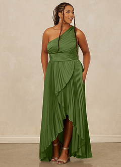 Christian Siriano Bridal for Azazie 1008 Bridesmaid Dresses Juniper A-Line One Shoulder Stretch Satin Dress image11