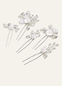 Winter Flower Pearl Pins