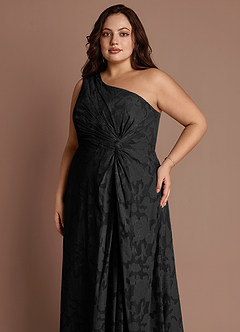 Hermosa Black One Shoulder Maxi Dress image11