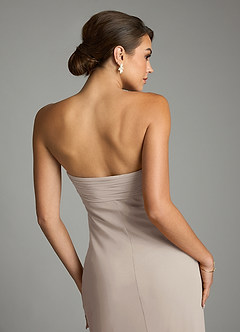 Azazie Saylor Brudtärnklänningar Klä av Sjöjungfru i Chiffong Axelbandslös Frost image10