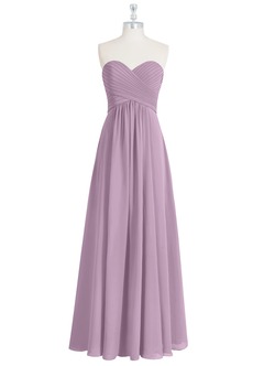 Azazie Yazmin Robes de demoiselle d'honneur Robe Trapèze Convertible en Mousseline de soie Encolure en Forme de Cœur Glycine image8