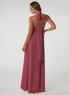 Azazie Fifi Robes de demoiselle d'honneur Robe Trapèze Convertible en Mousseline de soie Sans bretelles Merlot image3