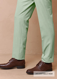 front James Dusty Sage Structured Stretch 3-piece suit