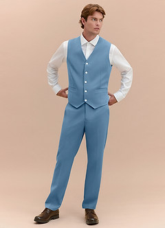 front James Azul Acero Chaleco de traje