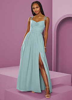 Barbie ♥ Azazie Bridesmaid Dresses Mist A-Line Pleated Chiffon Dress image12