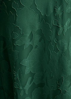 Azazie Emerson Vestidos de madrinha de casamento Vestido Verde Escuro de Esgotamento Floral de sereia com Fora do ombro image3