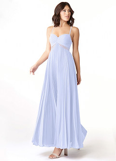 Azazie Devyn Bridesmaid Dresses Lavender A-Line Corset Chiffon Dress image3