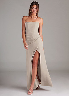 Azazie Leonis Bridesmaid Dresses Frost Sheath Strapless Chiffon Convertible Dress image7