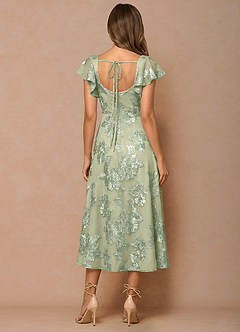 Talia Light Green Midi Dress image2
