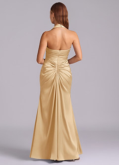 Azazie Destiny Suknie dla druhen Syrena Dekolt w kształcie serca Satyna elastyczna Do ziemi Sukienka image2