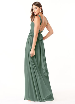 Azazie Dionne Brautjungfernkleider A-Linie Korsett Chiffon Kleid Eukalyptus image5