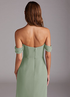 Azazie Saige Bridesmaid Dresses Dusty Sage A-Line Off the Shoulder Chiffon Convertible Dress image6