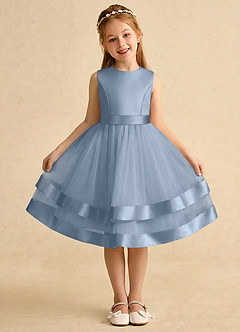 Azazie Sophia Flower Girl Klänningar Klä A-Line i Tyll Rosett image1